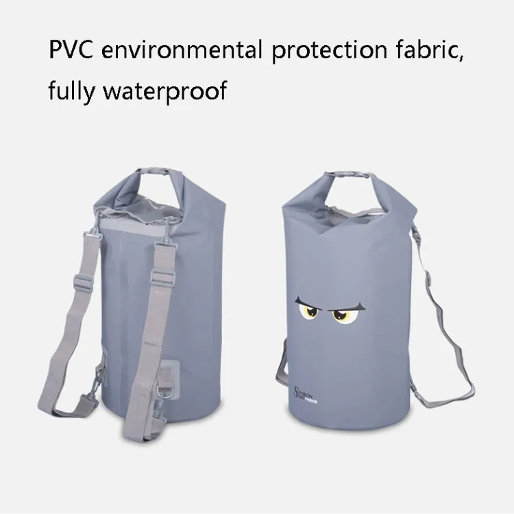 10L SPORON Outdoor Seaside Beach Swimming Rafting Waterproof Bag PVC Mesh Cloth Storage Bucket Bag(Orange)