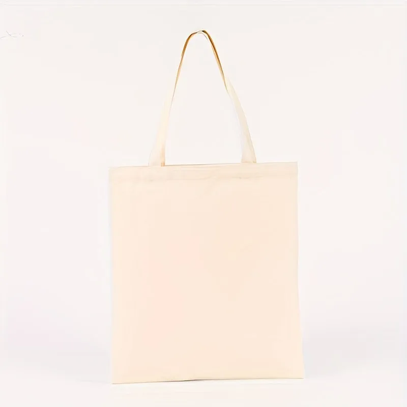 1pc High-Quality Women Men Handbags Canvas Tote Bags Reusable Cotton Grocery High Capacity Shopping Bag