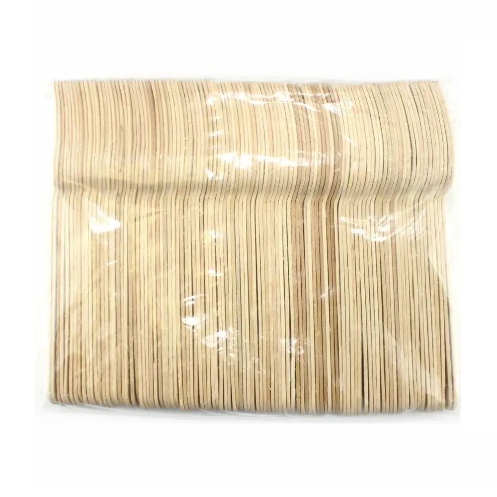 200 X Disposable Wooden Cutlery Bulk Bamboo Party 160mm - Spoons/Knives/Forks