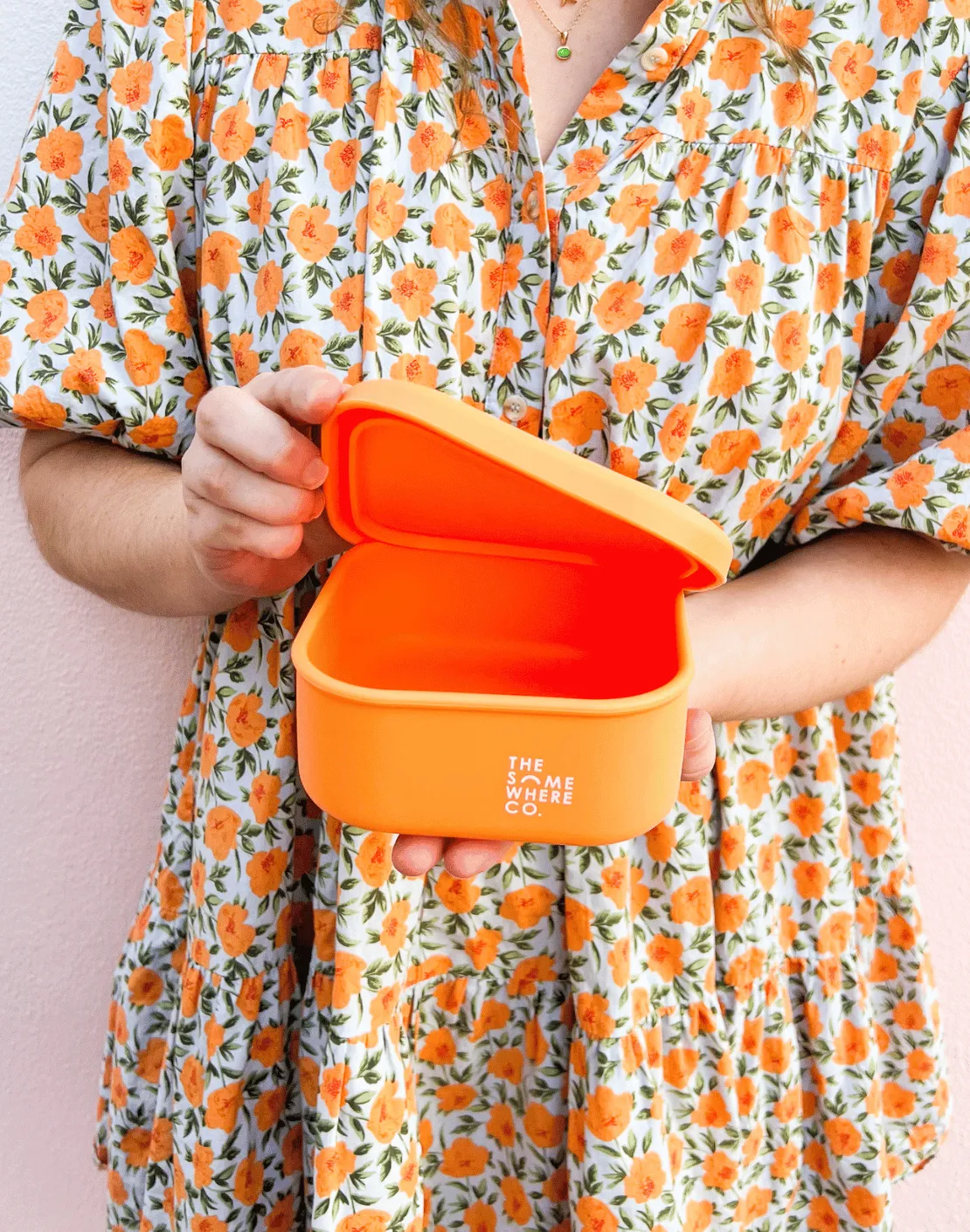 Apricot Square Silicone Lunch Box