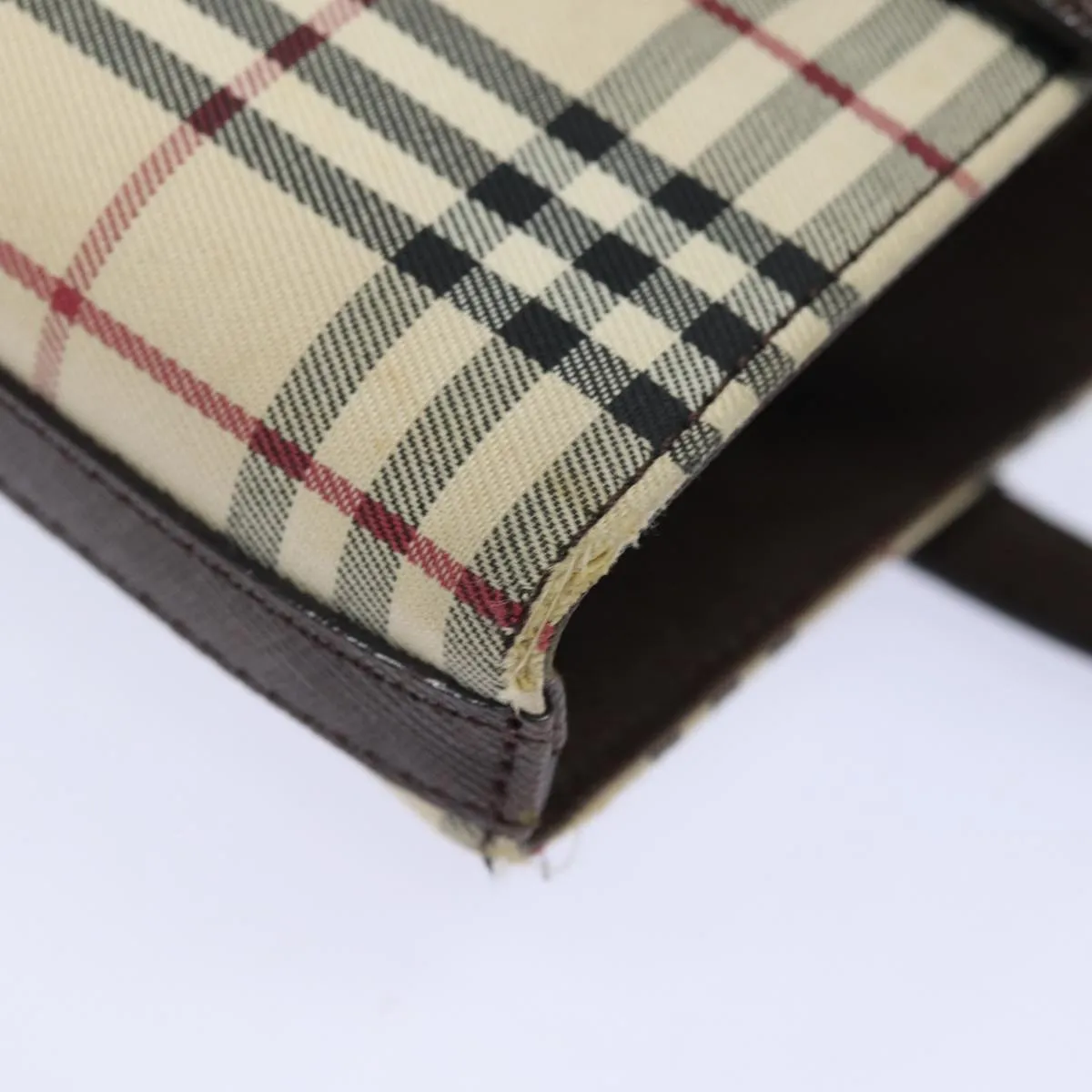BURBERRY Nova Check Tote Bag Canvas Beige  bs15736