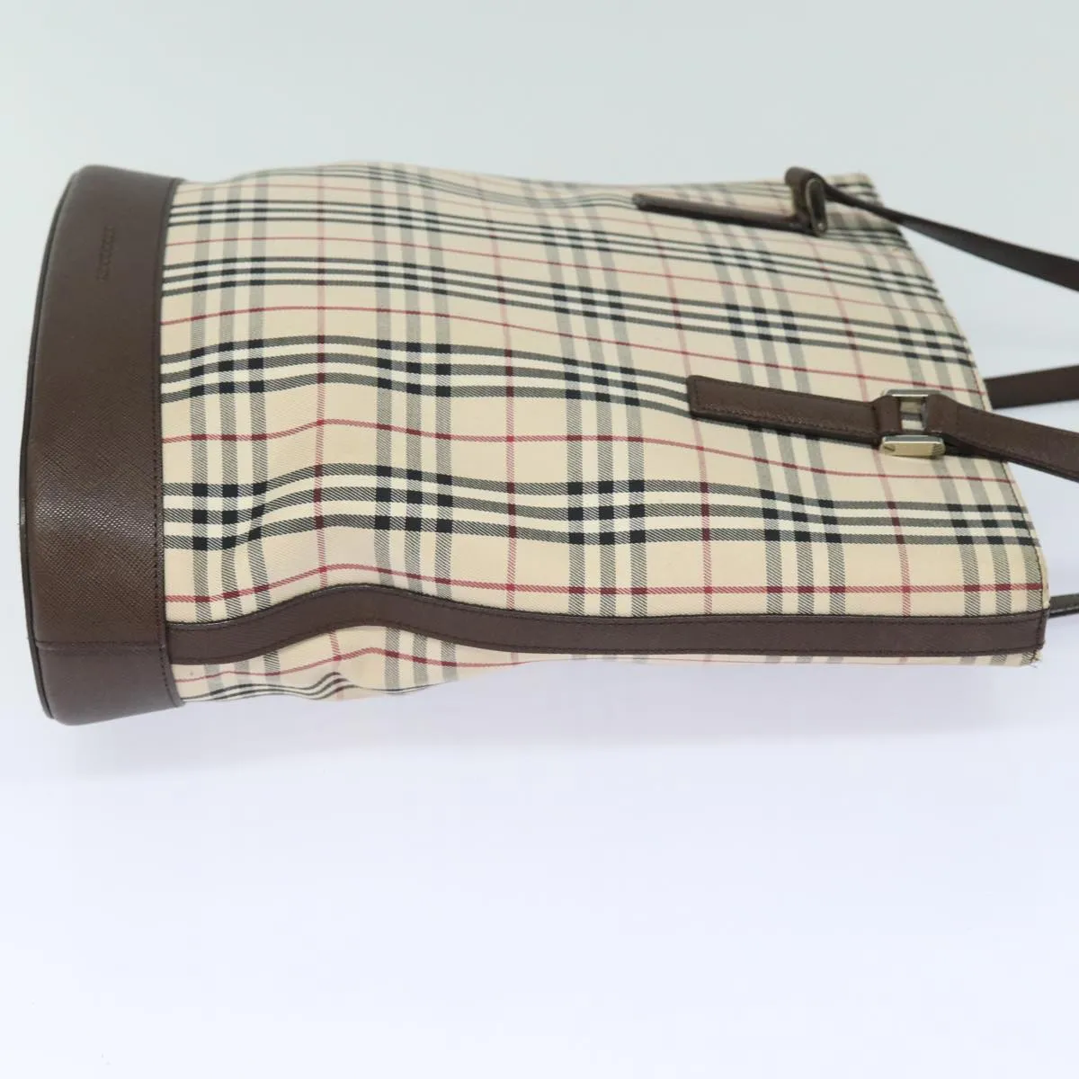 BURBERRY Nova Check Tote Bag Canvas Beige  bs15736