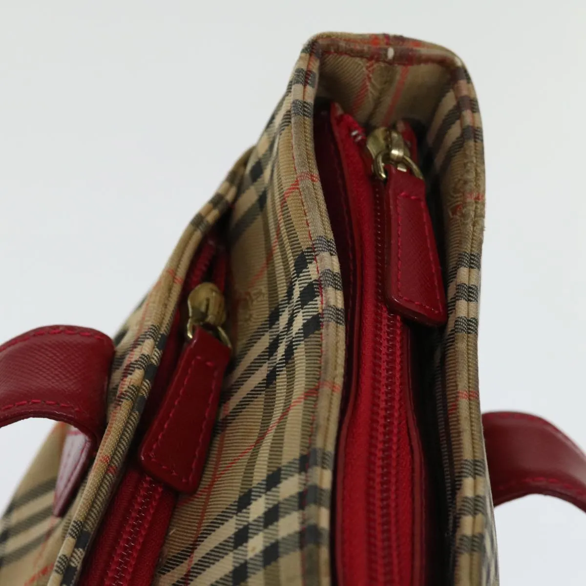 BURBERRY Nova Check Tote Bag Canvas Beige  ep3587