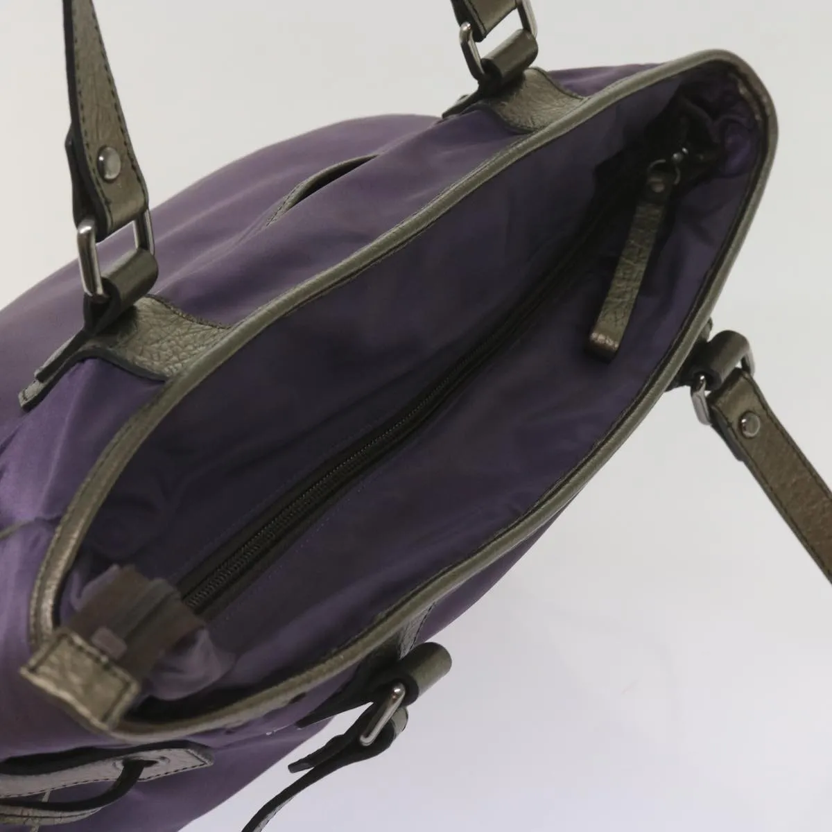 BURBERRY Tote Bag Nylon Purple  65716