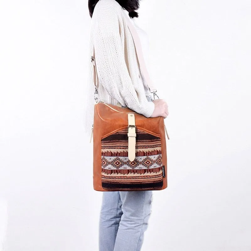 Canvas Print Retro Travel Backpack For Girls
