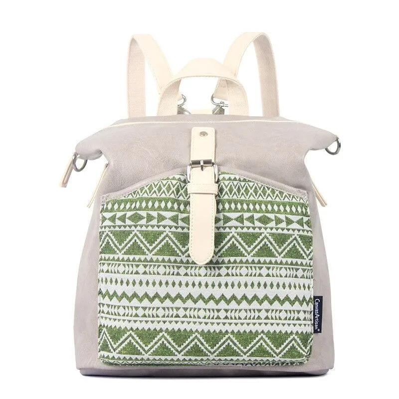 Canvas Print Retro Travel Backpack For Girls