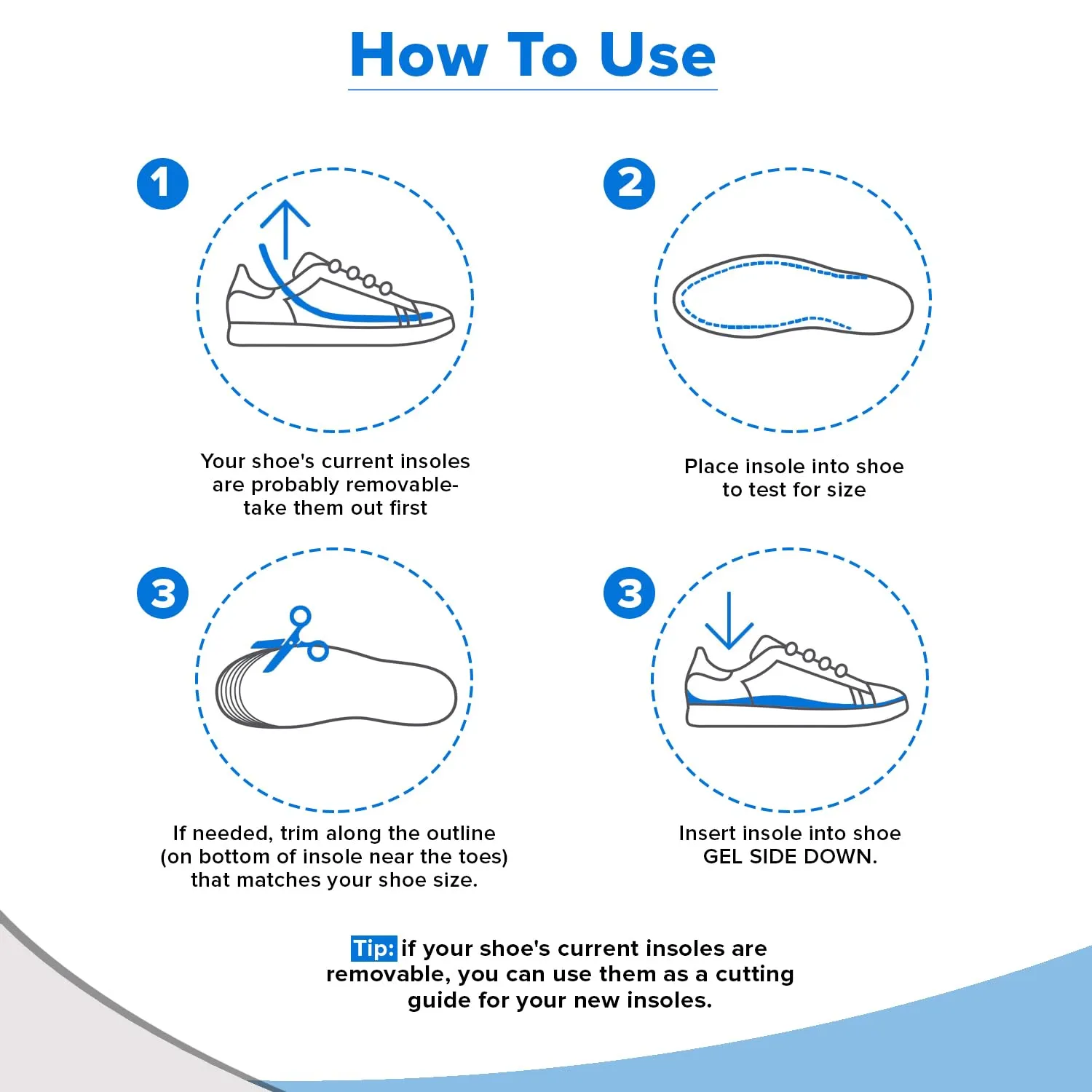 Dr Foot Energizing Comfort with Massaging Gel Insoles | TPE Insoles For Softness And Breathability | Revitalize Your Feet with Comfort and Massage | For Men & Women - 1 Pair - (Small Size)