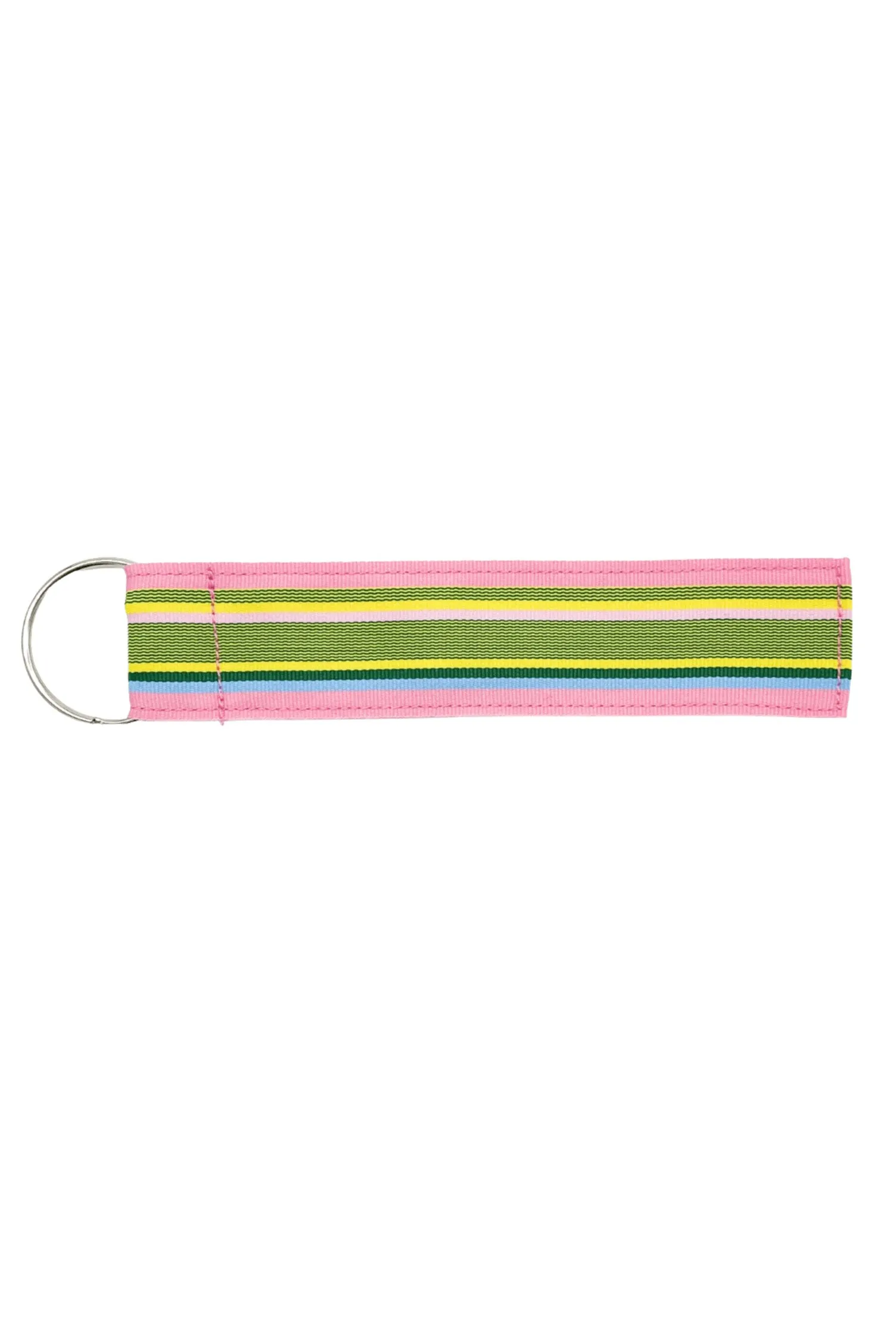 Grosgrain Key Rings | Pink/Yellow/Green Combo Stripe