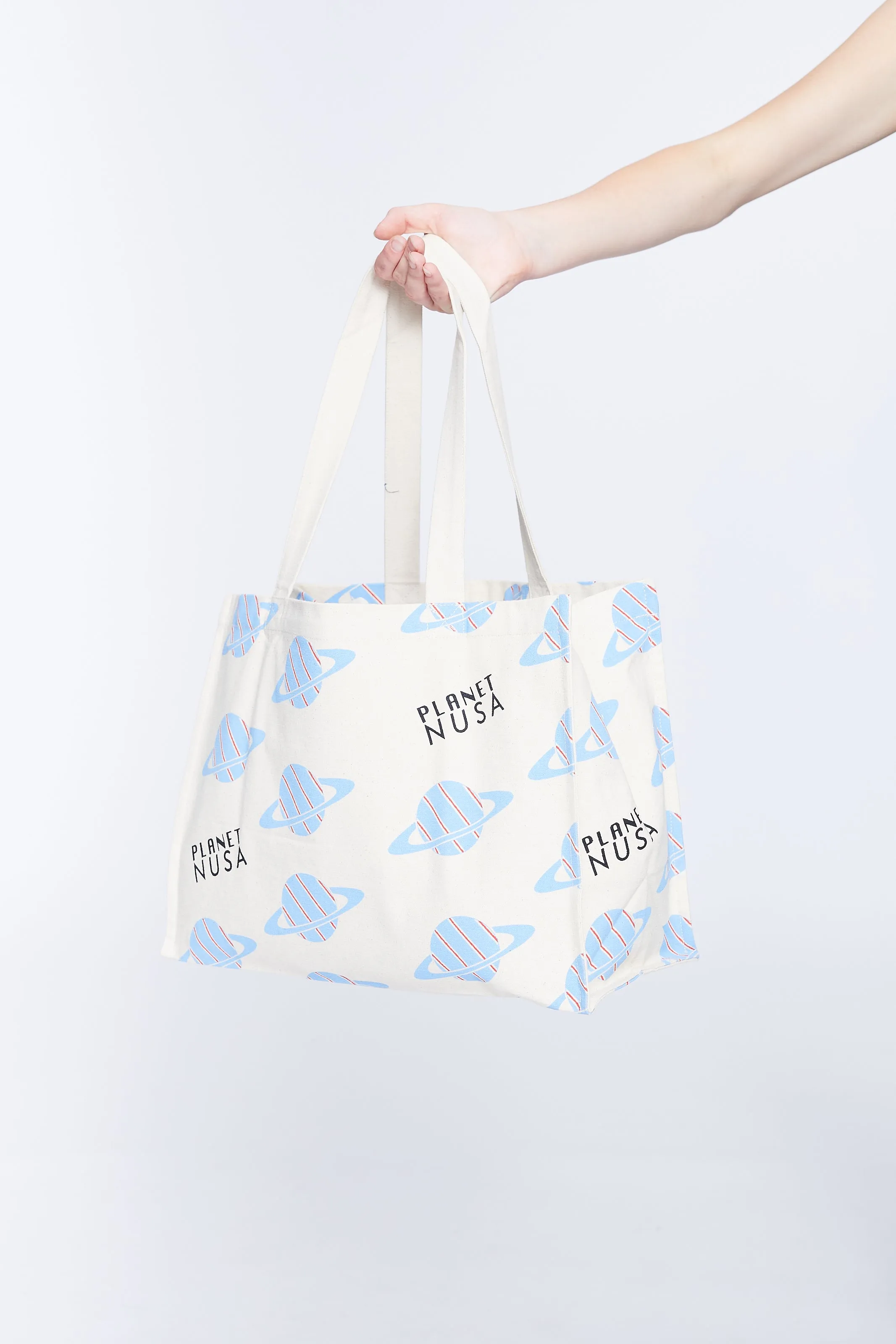 GYM BAG SKY BLUE/RED STRIPES