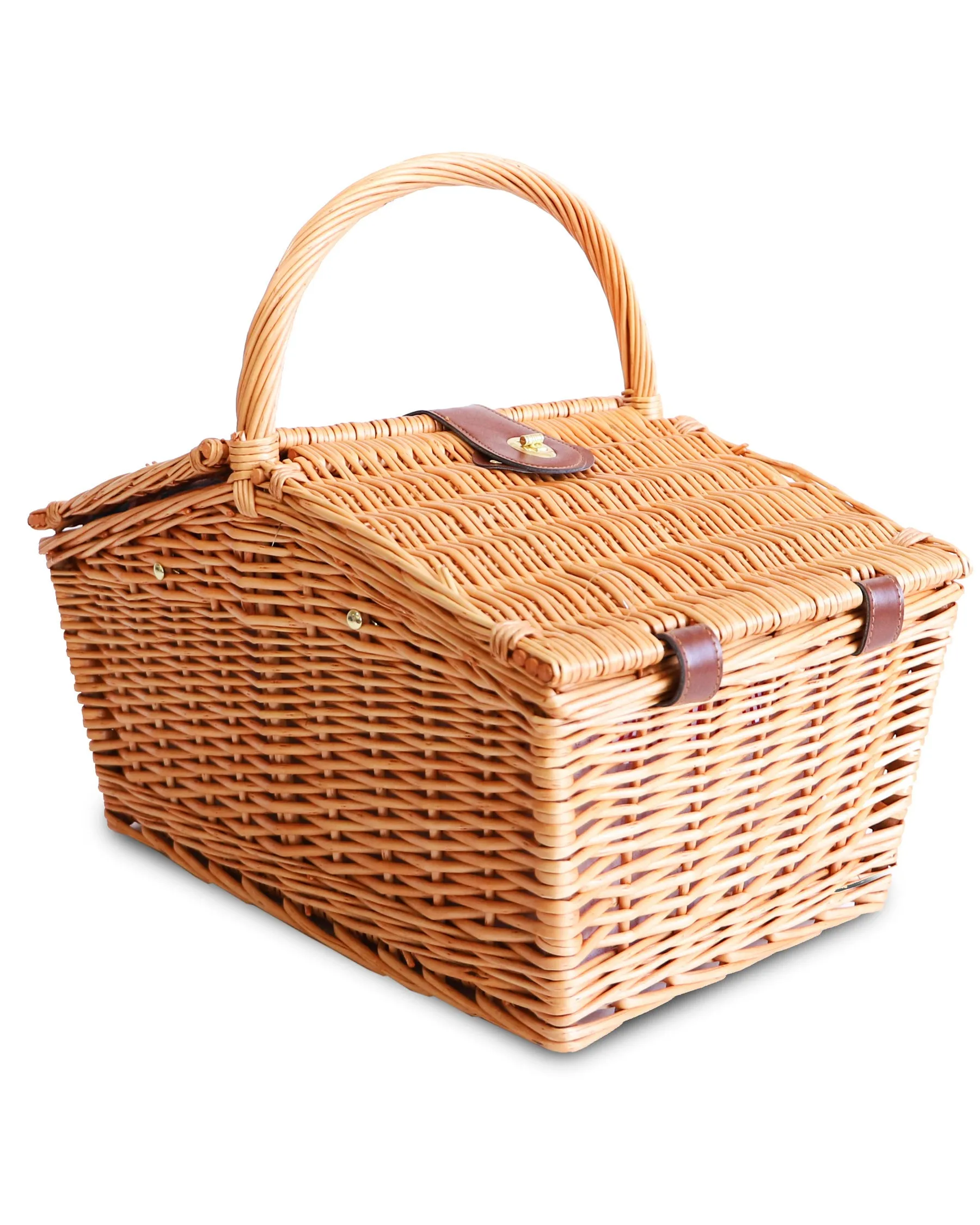 Kip & Co Iced Vovo Stripe Rattan Picnic Basket