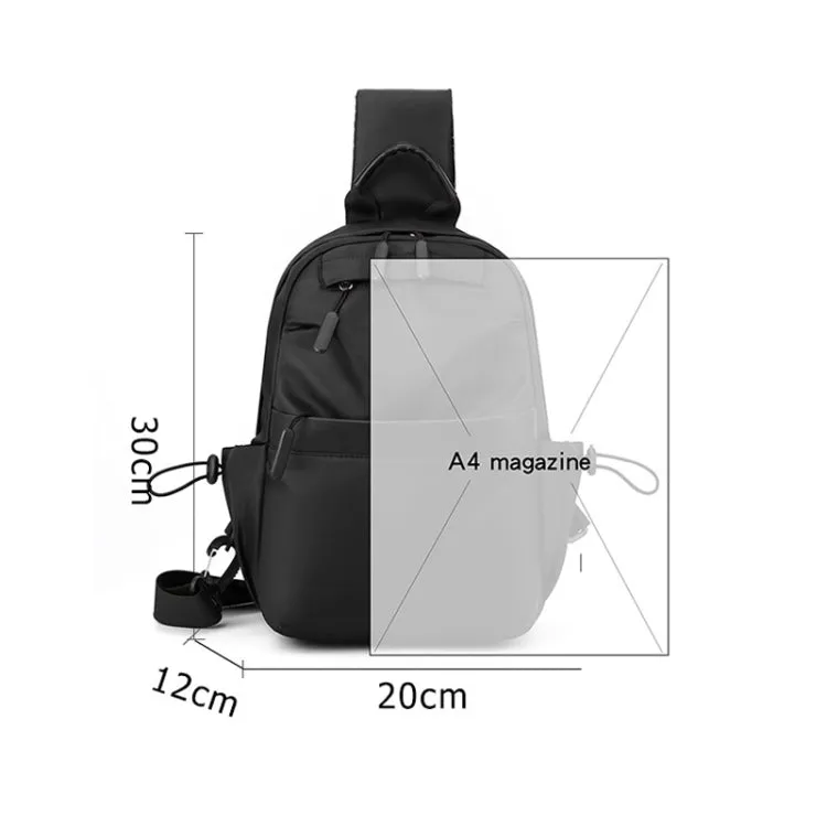 Men Messenger Large Capacity Sports Chest Bag(Grey)