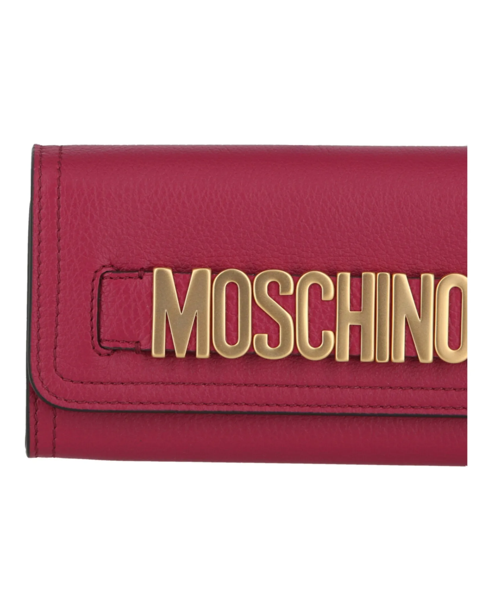 Moschino Logo Hardware Leather Wallet