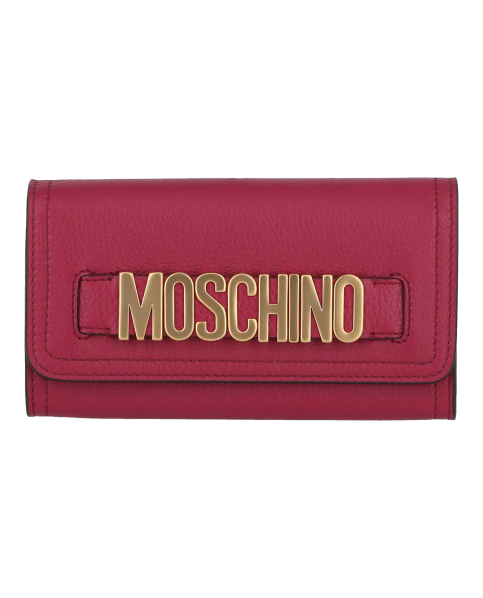 Moschino Logo Hardware Leather Wallet