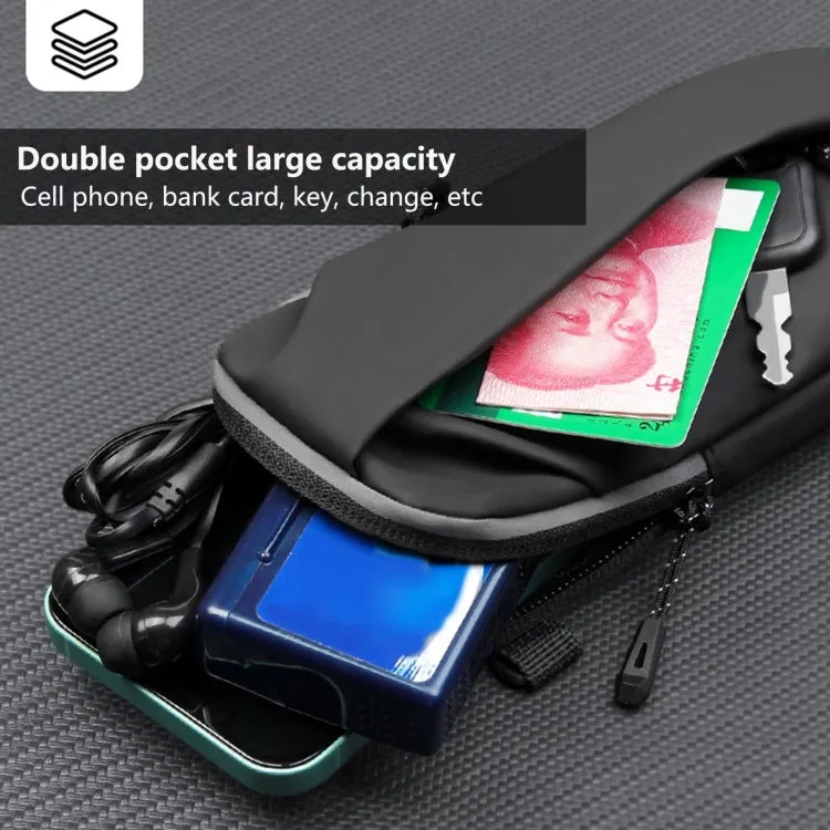 Outdoor Sports Fitness Crossbody Bag Men And Women Multi-Function Mobile Phone Arm Bag(Black)