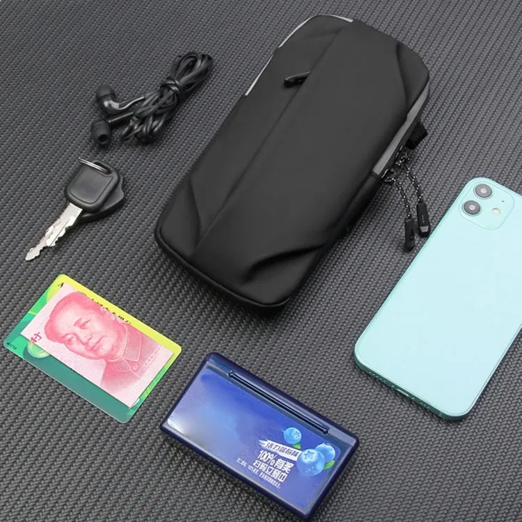 Outdoor Sports Fitness Crossbody Bag Men And Women Multi-Function Mobile Phone Arm Bag(Black)